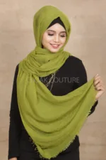 Pear Crinkled Cotton Hijab - Image 2