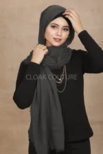 Slate Crinkled Cotton Hijab