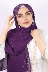 Mauve Moon Drop Chiffon Hijab