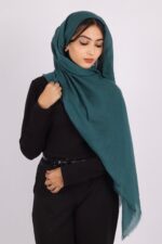 Teal Premium Crinkled Cotton Hijab