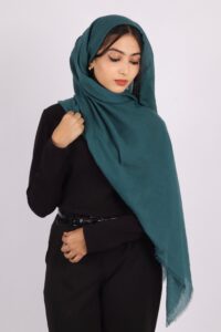 Teal Premium Crinkled Cotton Hijab