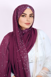 Plum Moon Drop Chiffon Hijab