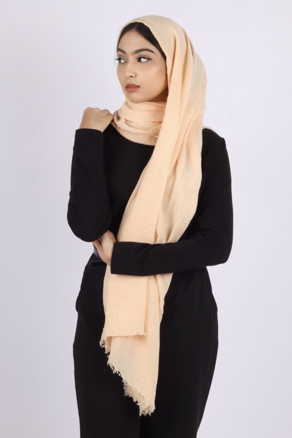 Melon Musk Premium Crinkled Cotton Hijab - Image 2