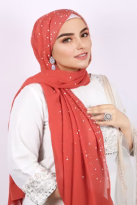 Grapefruit Moon Drop Chiffon Hijab