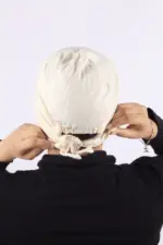 Cream Cheese Comfort Fit Tie Back Hijab Cap - Image 2