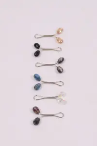 Vivid Crystal Loop Hijab Pins (Set of 6)