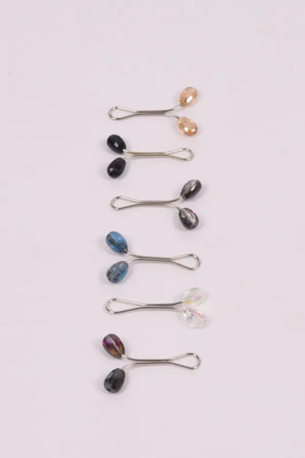 01DEBEB0-5E58-4C17-ACF9-5B1B745278C0 Vivid Crystal Loop Hijab Pins (Set of 6) - Image 1