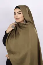 Lotus Green Turkish Silk Hijab - Image 2