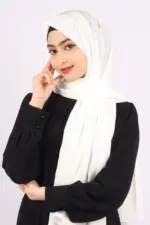 Ivory Medina Chiffon Hijab & Niqab Set - Image 2