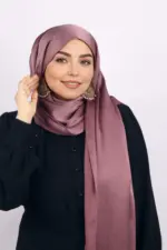 Dusty Rose Rhinestone Silk Hijab