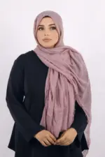 Smoothie Pink Crinkled Cotton Hijab
