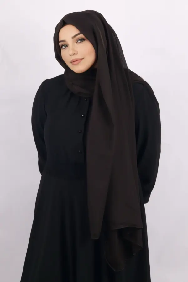 Deep Chocolate Internet Cotton Hijab - Image 1