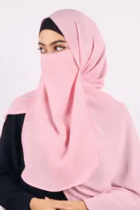 Rose Blush Medina Chiffon Half-Niqab
