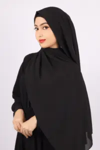 Black Medina Chiffon Hijab