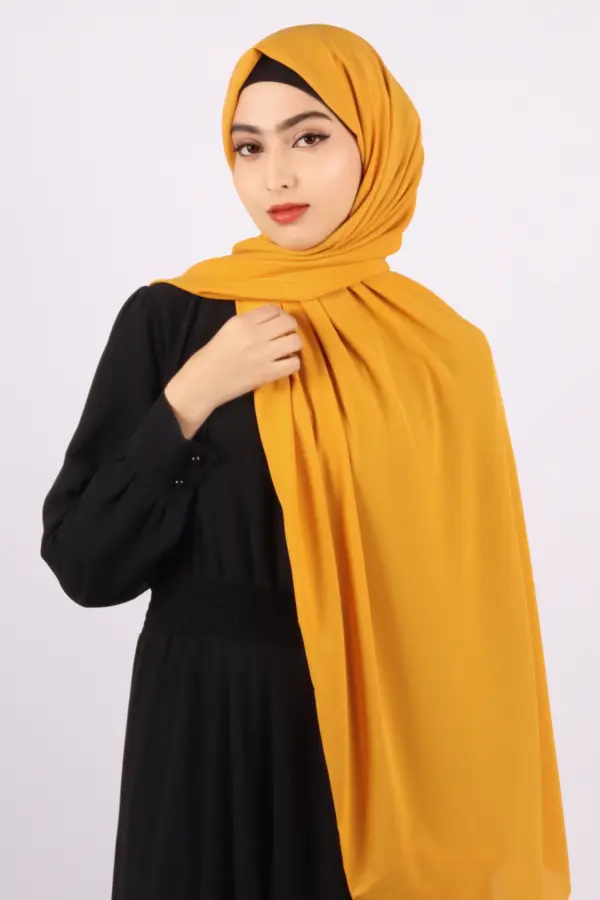 26937F1B-F8B7-4E66-84C8-6E5F9F6A42B2 Sunflower Medina Chiffon Half-Niqab - Image 1