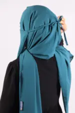 Teal Medina Chiffon Hijab & Niqab Set - Image 2