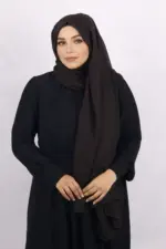 Deep Chocolate Internet Cotton Hijab - Image 2