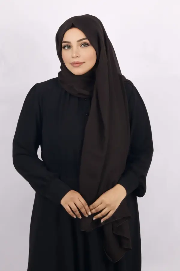 Deep Chocolate Internet Cotton Hijab - Image 2