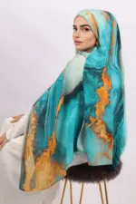 Atlantis Printed Modal Hijab - Image 5