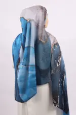 Ocean Splash Printed Modal Hijab - Image 3