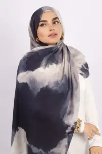 Shadow Storm Printed Modal Hijab
