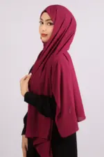 Cranberry Medina Chiffon Hijab & Niqab Set - Image 2