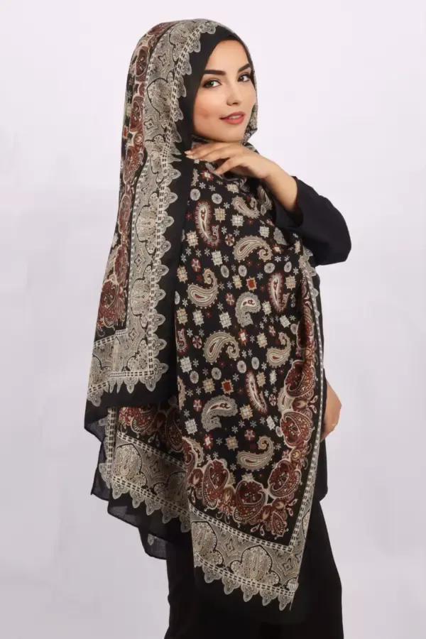 Sahar Pashmina Print Premium Viscose Hijab - Image 3
