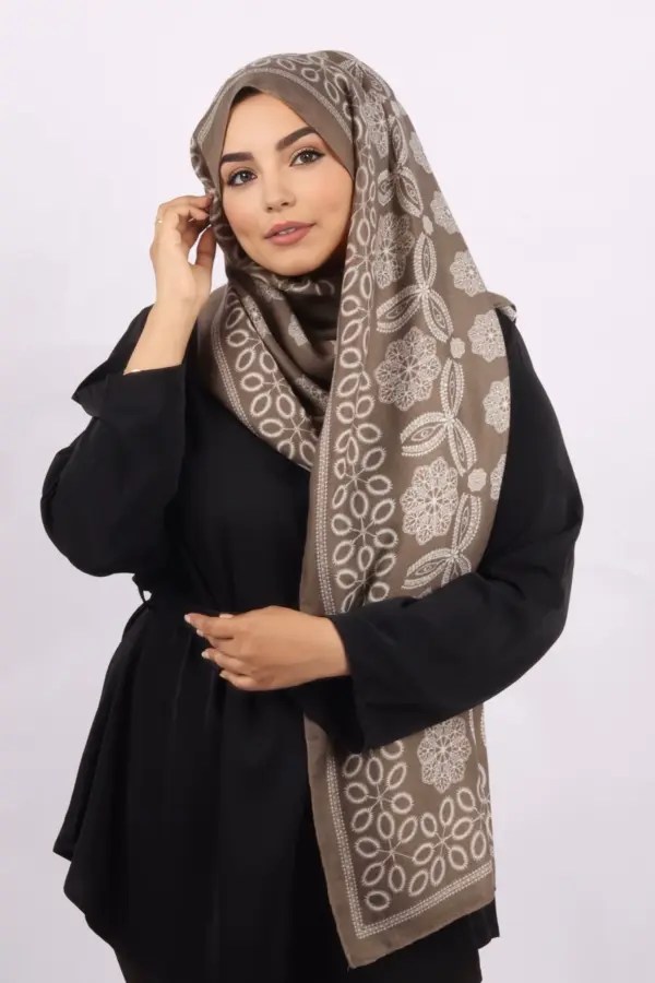 52F8CAB7-0E63-4465-A841-905F2A70F477 Tahira Pashmina Print Premium Viscose Hijab - Image 1