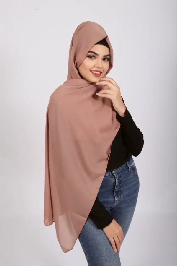 Citrus Salmon Internet Cotton Hijab - Image 3