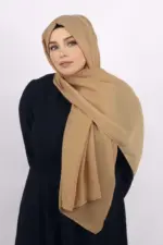 Nude Sand Internet Cotton Hijab - Image 2