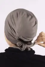 Stone Comfort Fit Tie Back Hijab Cap - Image 2