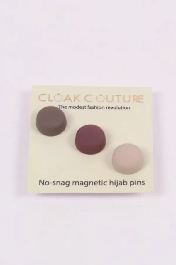 803AEDC2-7C2D-4937-AE99-F95ED26AB774 Neutral Essential No-Snag Magnetic Hijab Pin ( Set of 3) - Image 1