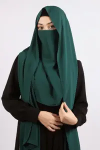 Serpent Green Medina Chiffon Half-Niqab