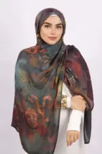 Copper Mystery Printed Modal Hijab
