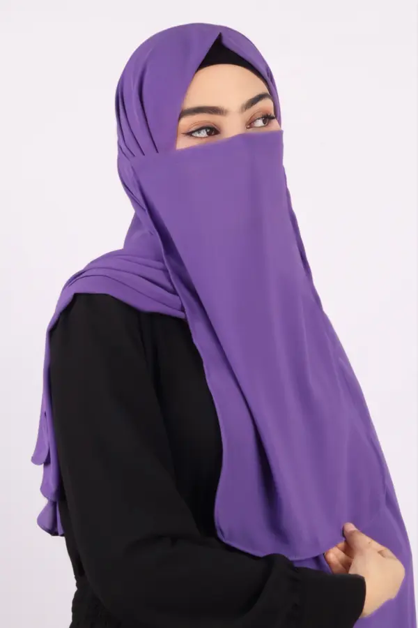 8C2573DD-E440-4B07-9736-1D185F72650B Daisy Medina Chiffon Half-Niqab - Image 1