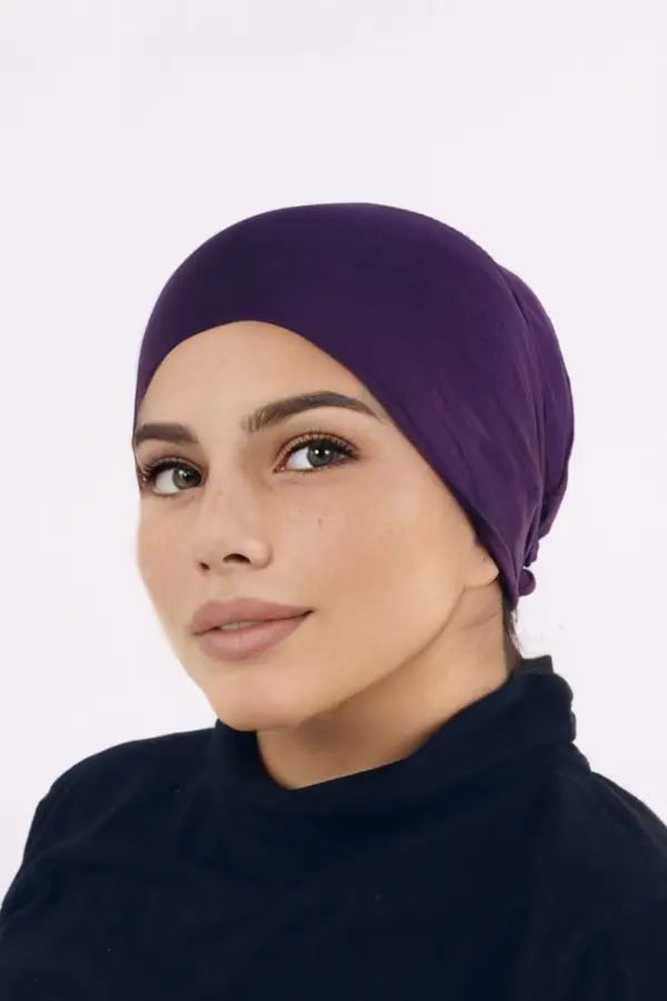99B073E3-50A5-4A9D-97F8-4757820C5FC5 Jamun Comfort Fit Tie Back Hijab Cap - Image 1