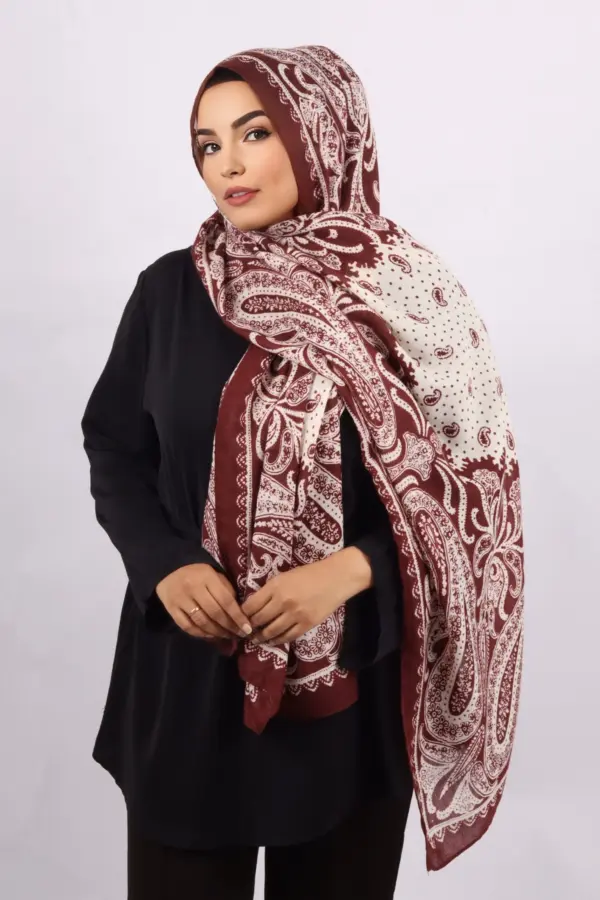 Gulnar Pashmina Print Premium Viscose Hijab - Image 2