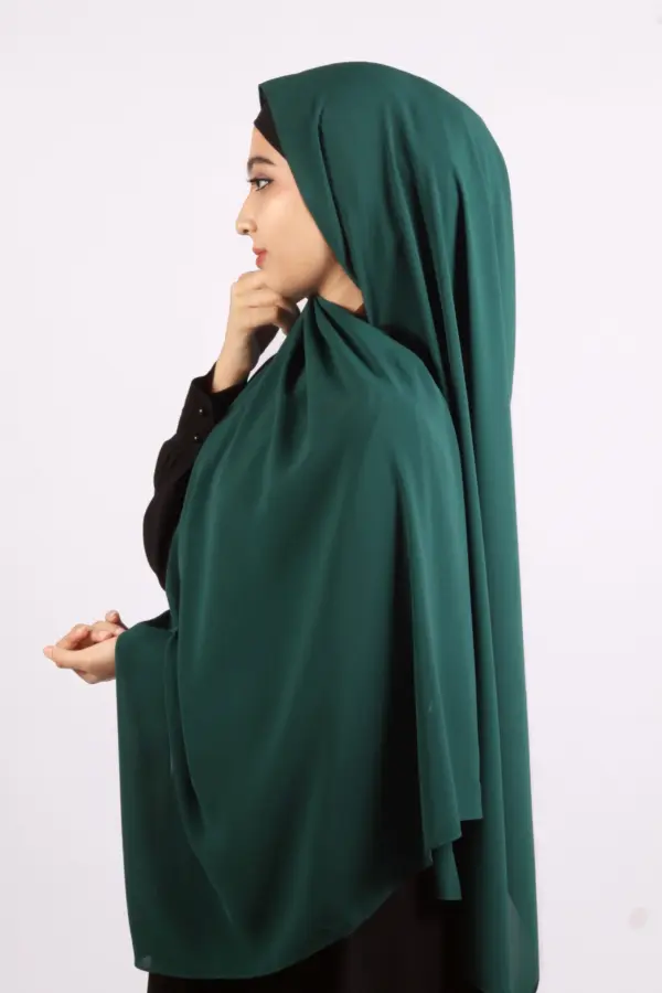 Serpent Green Medina Chiffon Hijab & Niqab Set - Image 3