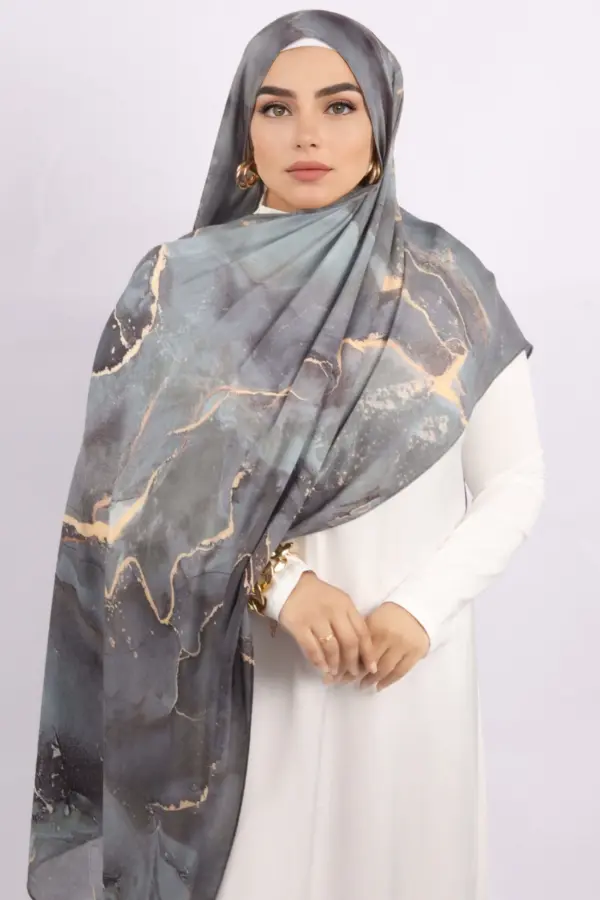 Lunar Dust Printed Modal Hijab - Image 2