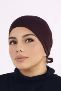 Choco Cherry Comfort Fit Tie Back Hijab Cap