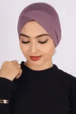 Lilac Criss Cross Tube Hijab Cap