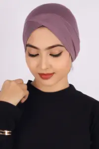 Lilac Criss Cross Tube Hijab Cap