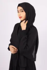 Black Medina Chiffon Hijab & Niqab Set - Image 2
