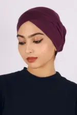 Mulberry Criss Cross Tube Hijab Cap - Image 2