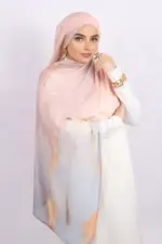 Cosmic Rose Printed Modal Hijab - Image 3