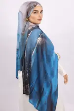 Ocean Splash Printed Modal Hijab