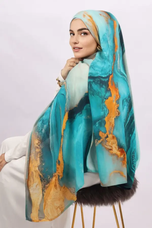 Atlantis Printed Modal Hijab - Image 3