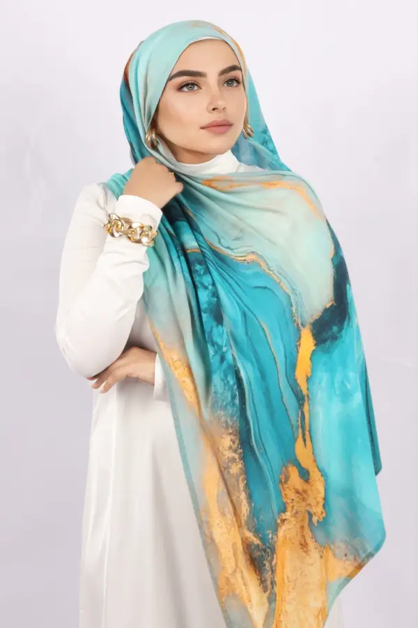 Atlantis Printed Modal Hijab - Image 2