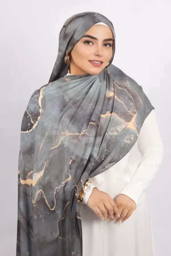Lunar Dust Printed Modal Hijab - Image 4