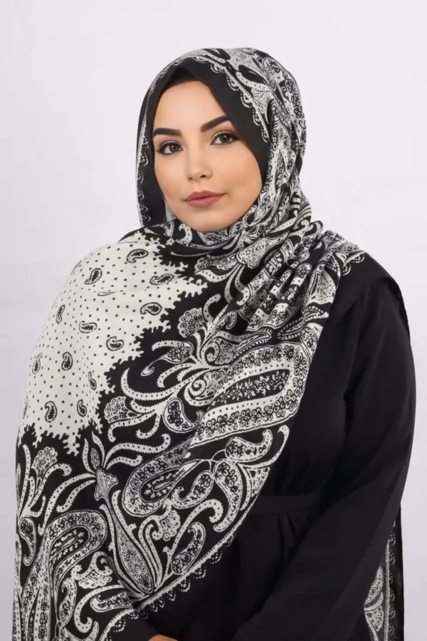 E927B702-F2C7-48ED-A8A0-DF06961A0CAA Sakeena Pashmina Print Premium Viscose Hijab - Image 1